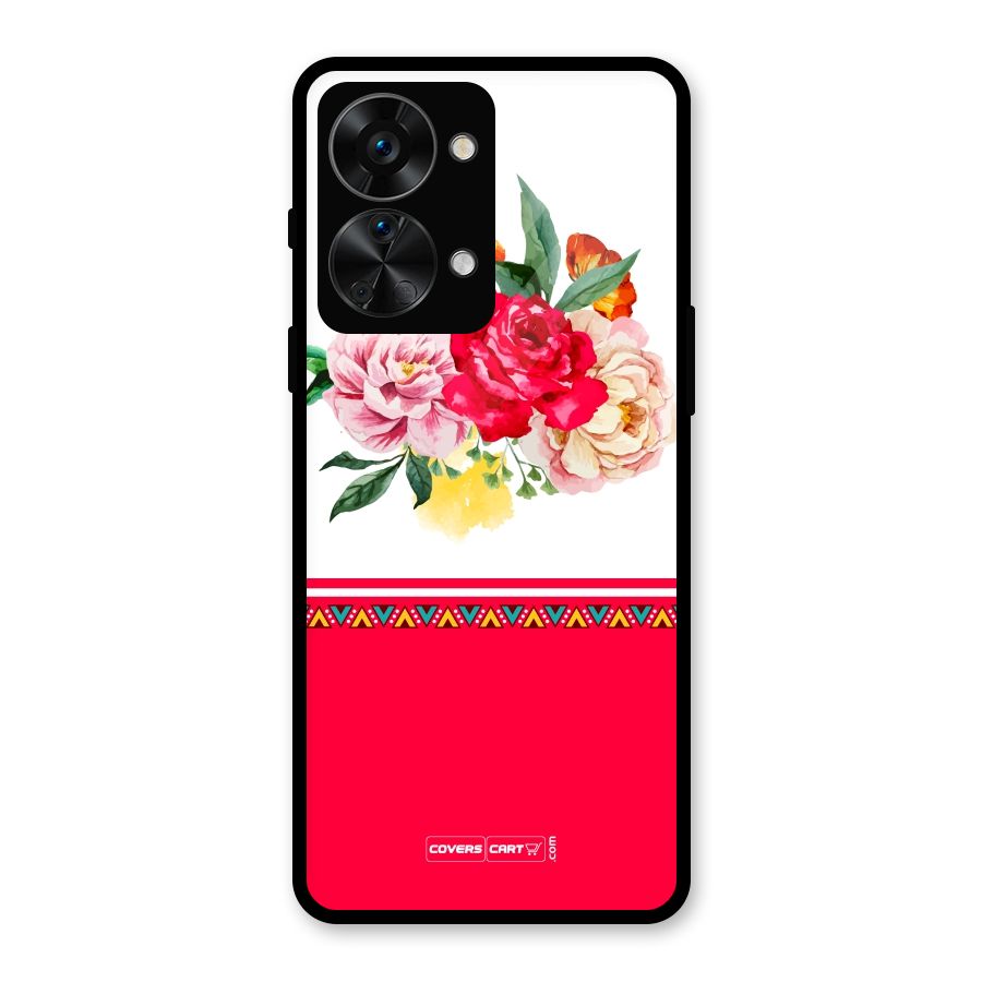 Flower Fusion Glass Back Case for OnePlus Nord 2T