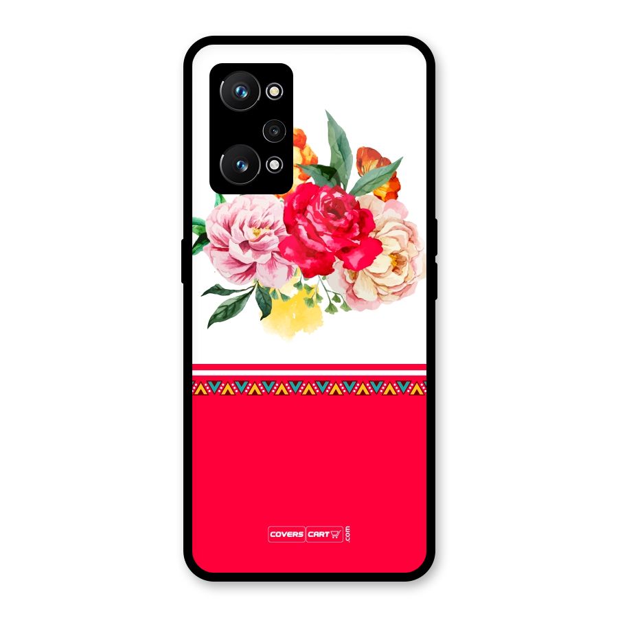 Flower Fusion Glass Back Case for Realme GT Neo 3T
