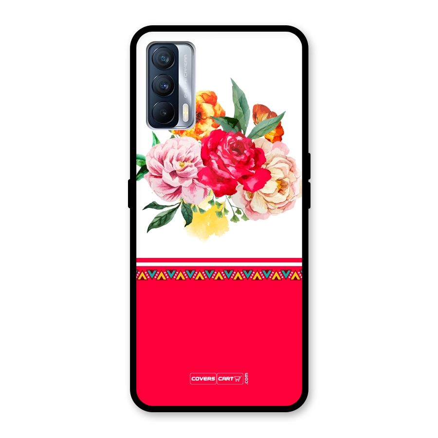 Flower Fusion Glass Back Case for Realme X7