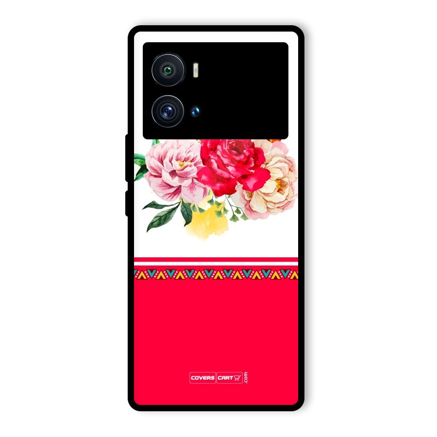 Flower Fusion Glass Back Case for Vivo iQOO 9 Pro