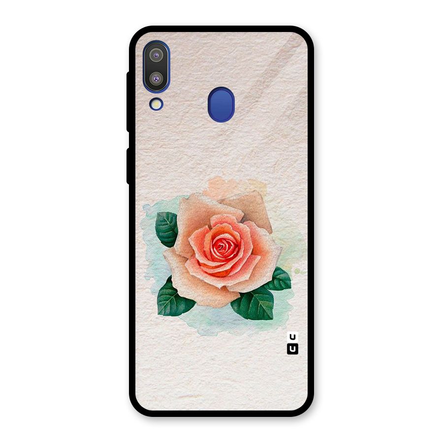 Flower Water Art Glass Back Case for Galaxy M20