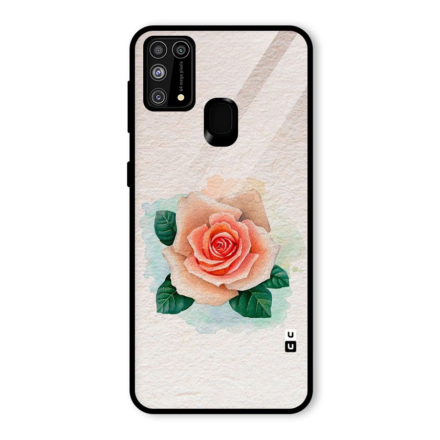 Flower Water Art Glass Back Case for Galaxy M31