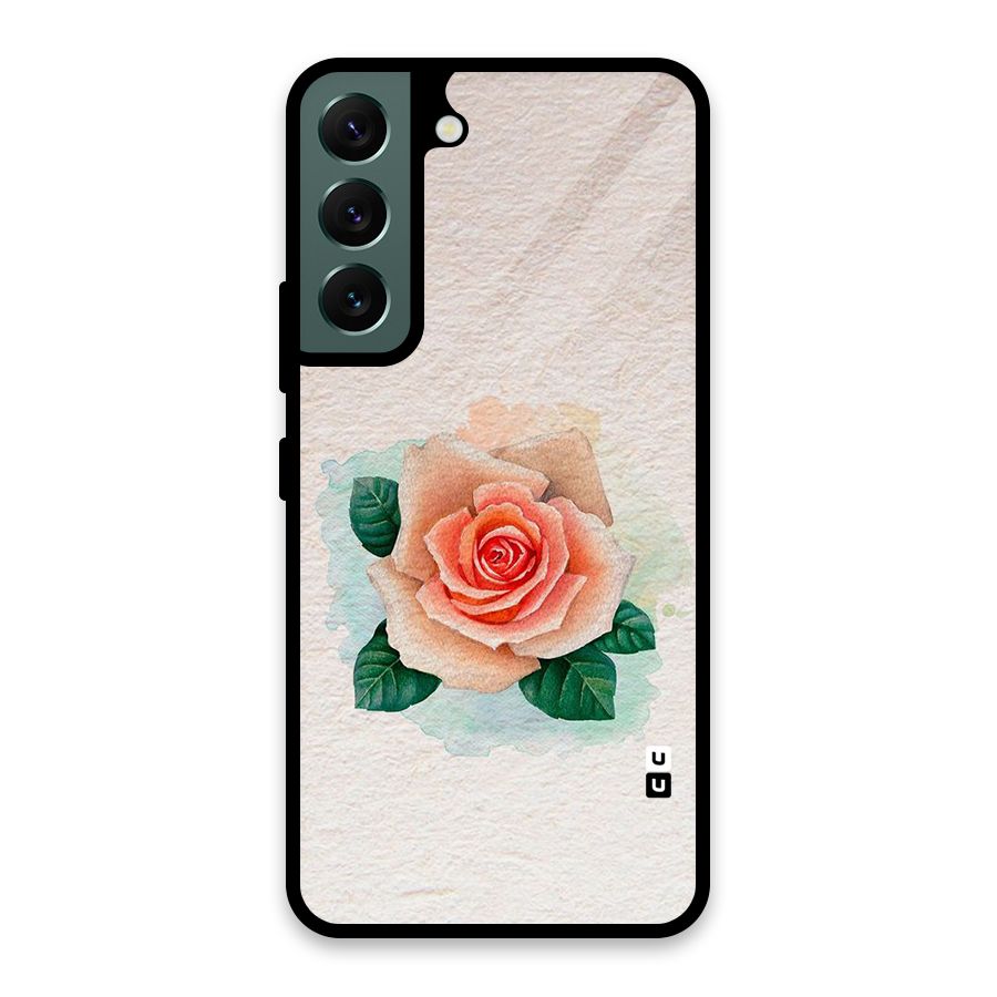 Flower Water Art Glass Back Case for Galaxy S22 5G