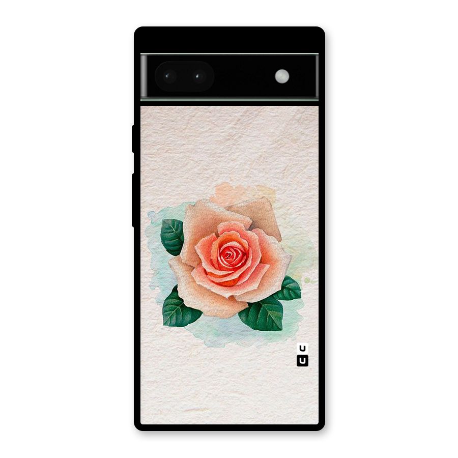 Flower Water Art Glass Back Case for Google Pixel 6a