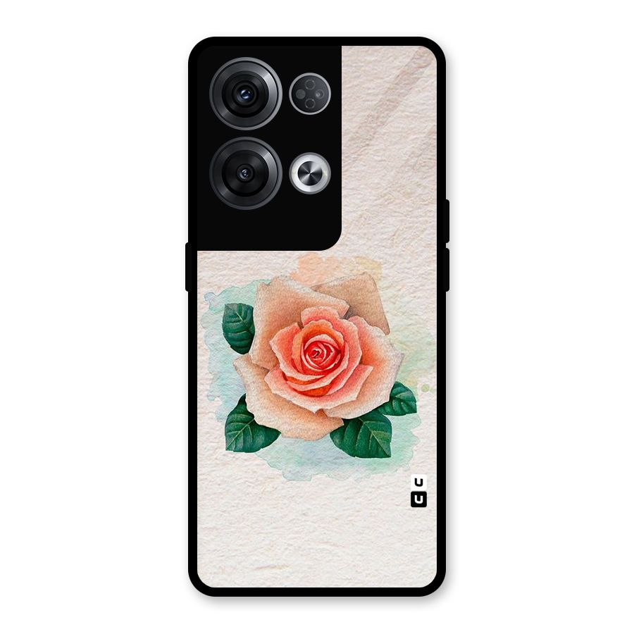 Flower Water Art Glass Back Case for Oppo Reno8 Pro 5G