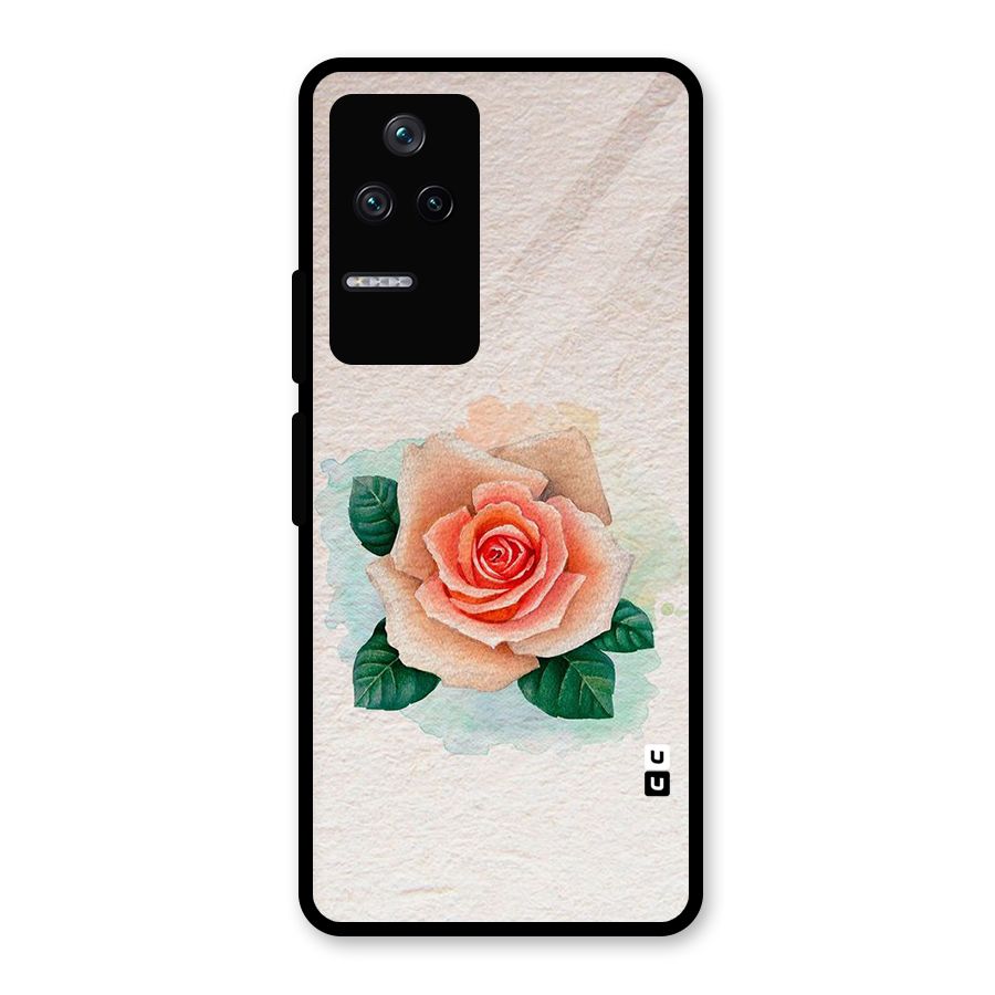 Flower Water Art Glass Back Case for Poco F4 5G