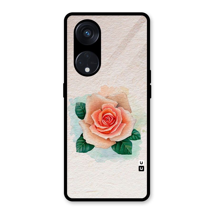 Flower Water Art Glass Back Case for Reno8 T 5G