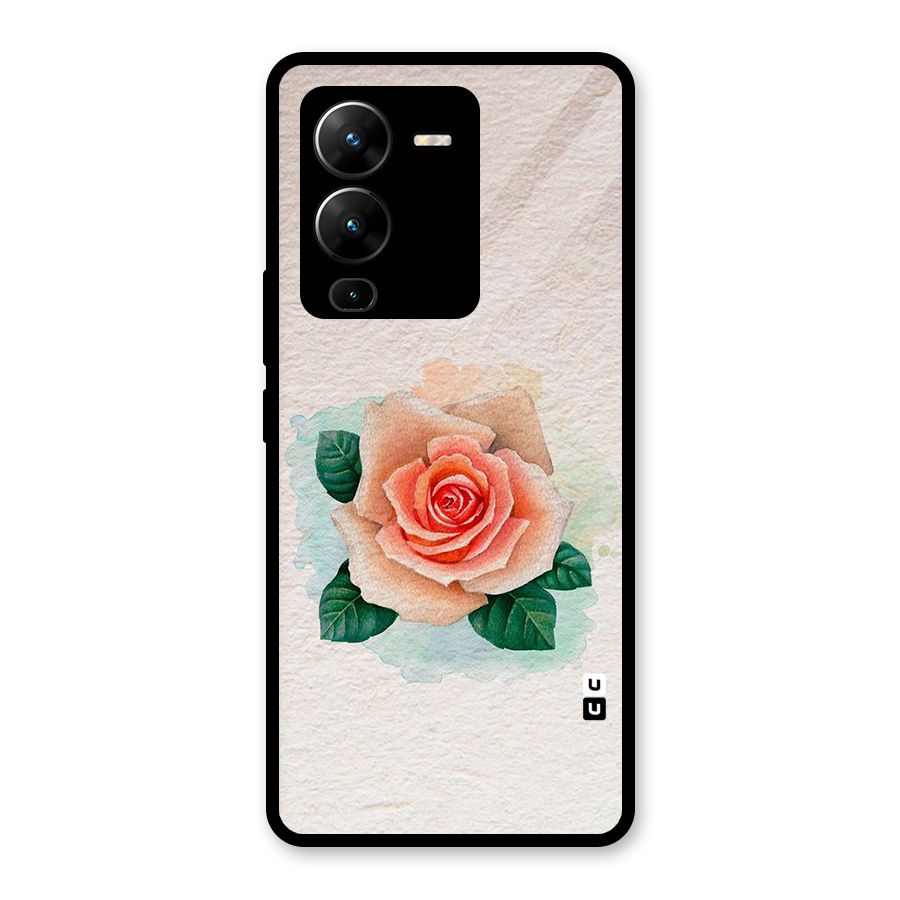 Flower Water Art Glass Back Case for Vivo V25 Pro