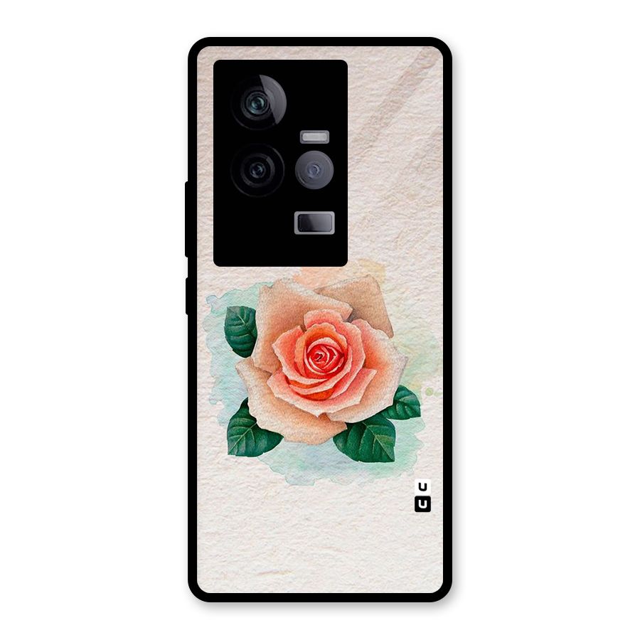 Flower Water Art Glass Back Case for Vivo iQOO 11 5G