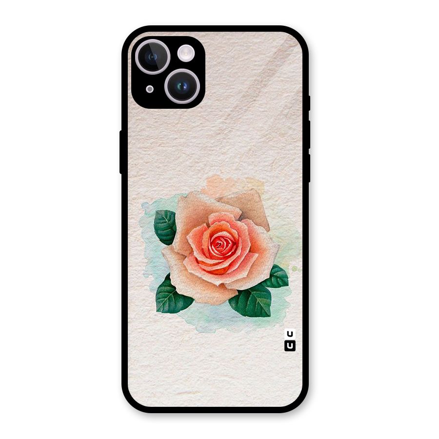 Flower Water Art Glass Back Case for iPhone 14 Plus