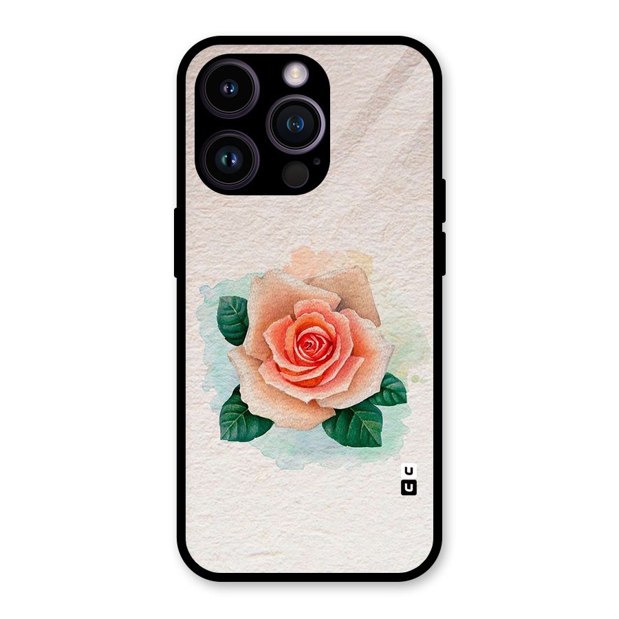 Flower Water Art Glass Back Case for iPhone 14 Pro