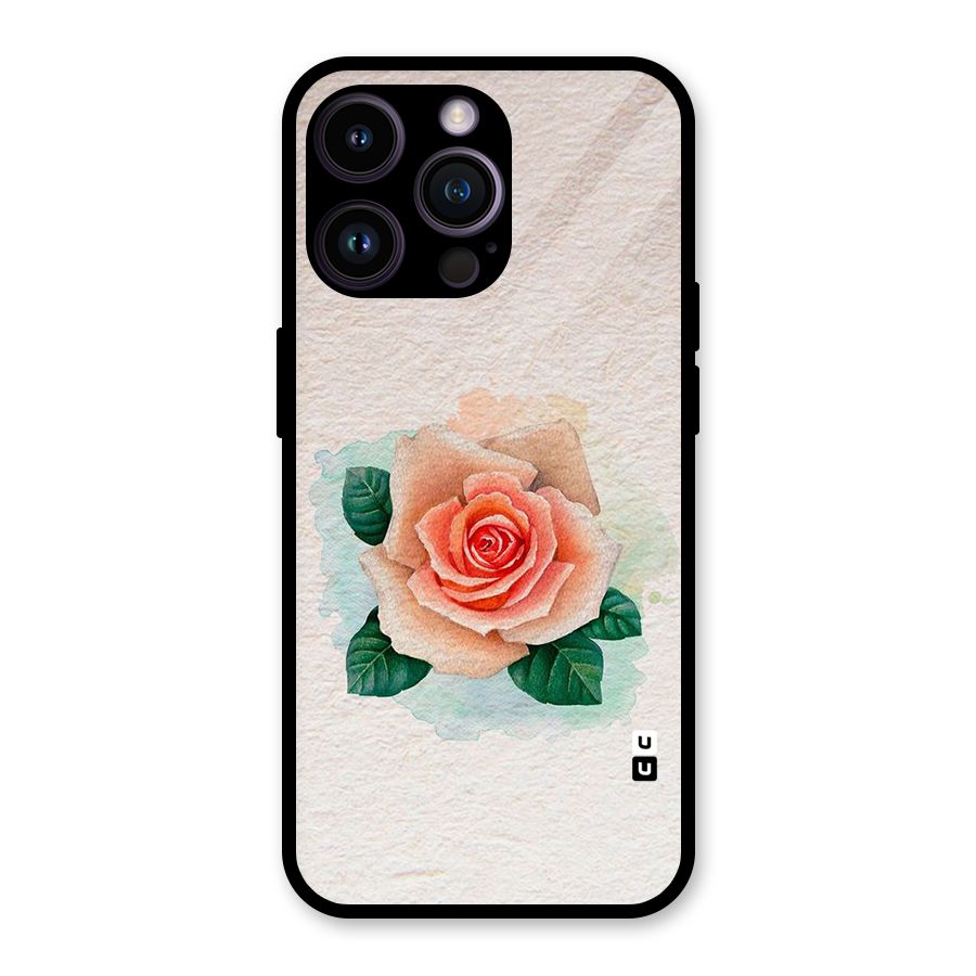 Flower Water Art Glass Back Case for iPhone 14 Pro Max