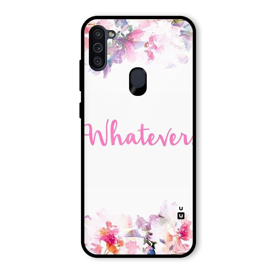 Flower Whatever Glass Back Case for Galaxy M11