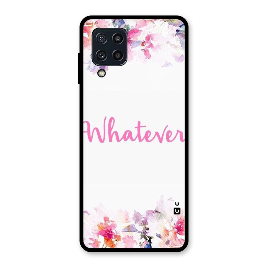 Flower Whatever Glass Back Case for Galaxy M32