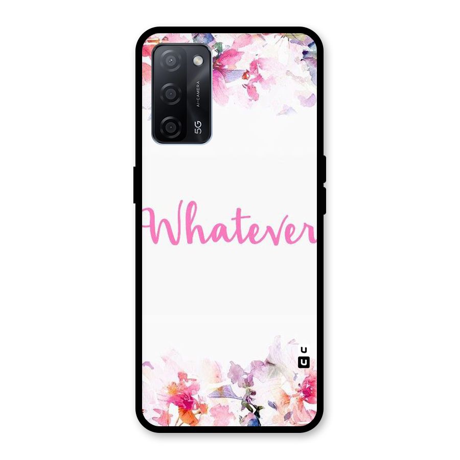 Flower Whatever Glass Back Case for Oppo A53s 5G