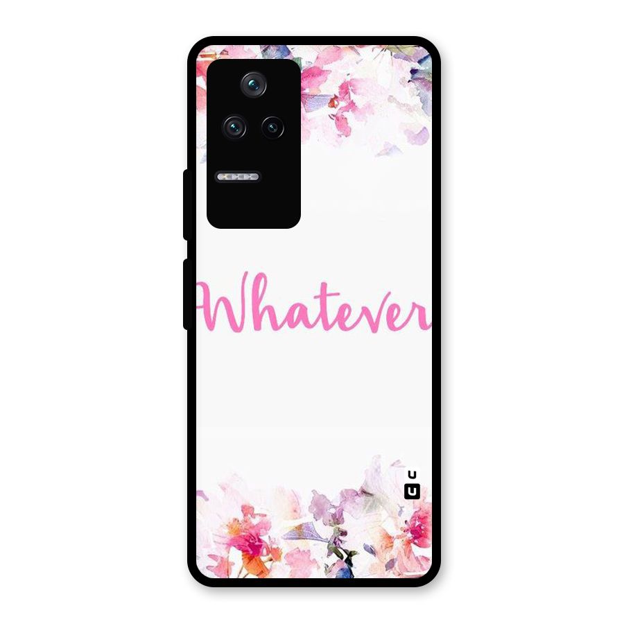 Flower Whatever Glass Back Case for Poco F4 5G