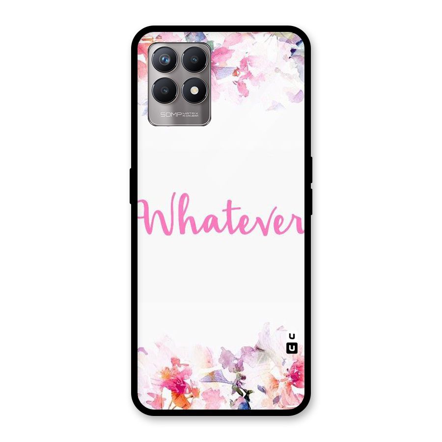 Flower Whatever Glass Back Case for Realme Narzo 50
