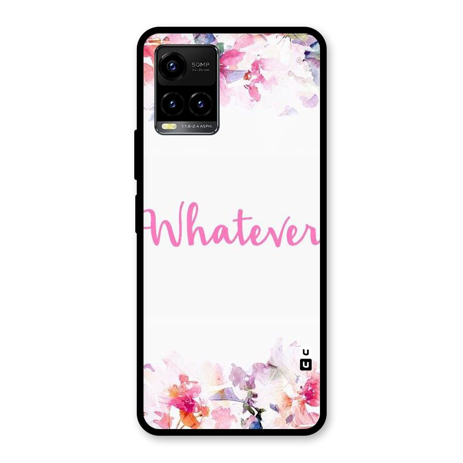 Flower Whatever Glass Back Case for Vivo Y21T