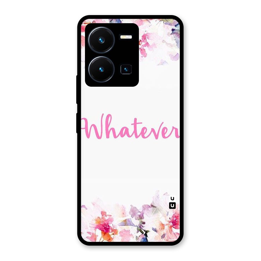 Flower Whatever Glass Back Case for Vivo Y35