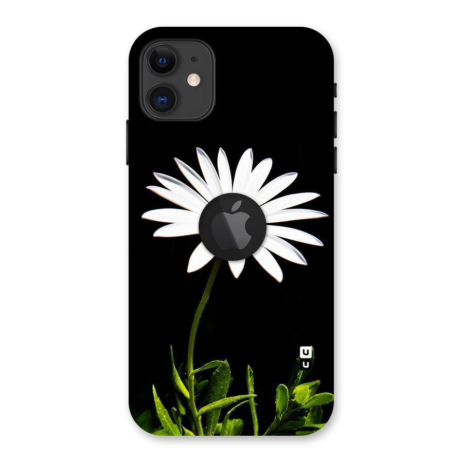 Flower White Spring Back Case for iPhone 11 Logo Cut