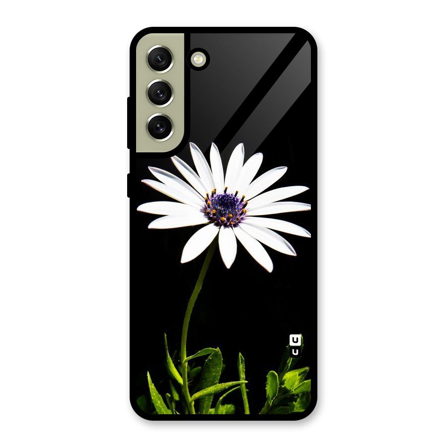 Flower White Spring Glass Back Case for Galaxy S21 FE 5G
