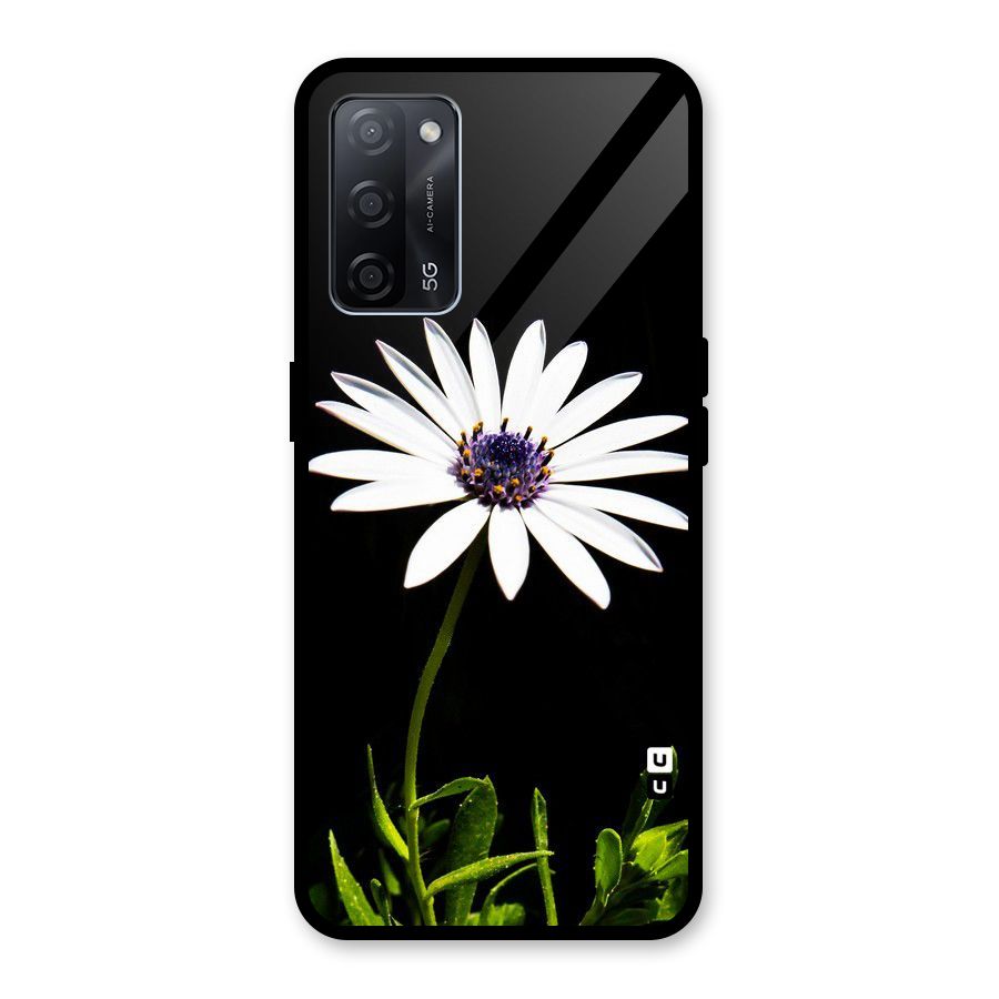Flower White Spring Glass Back Case for Oppo A53s 5G