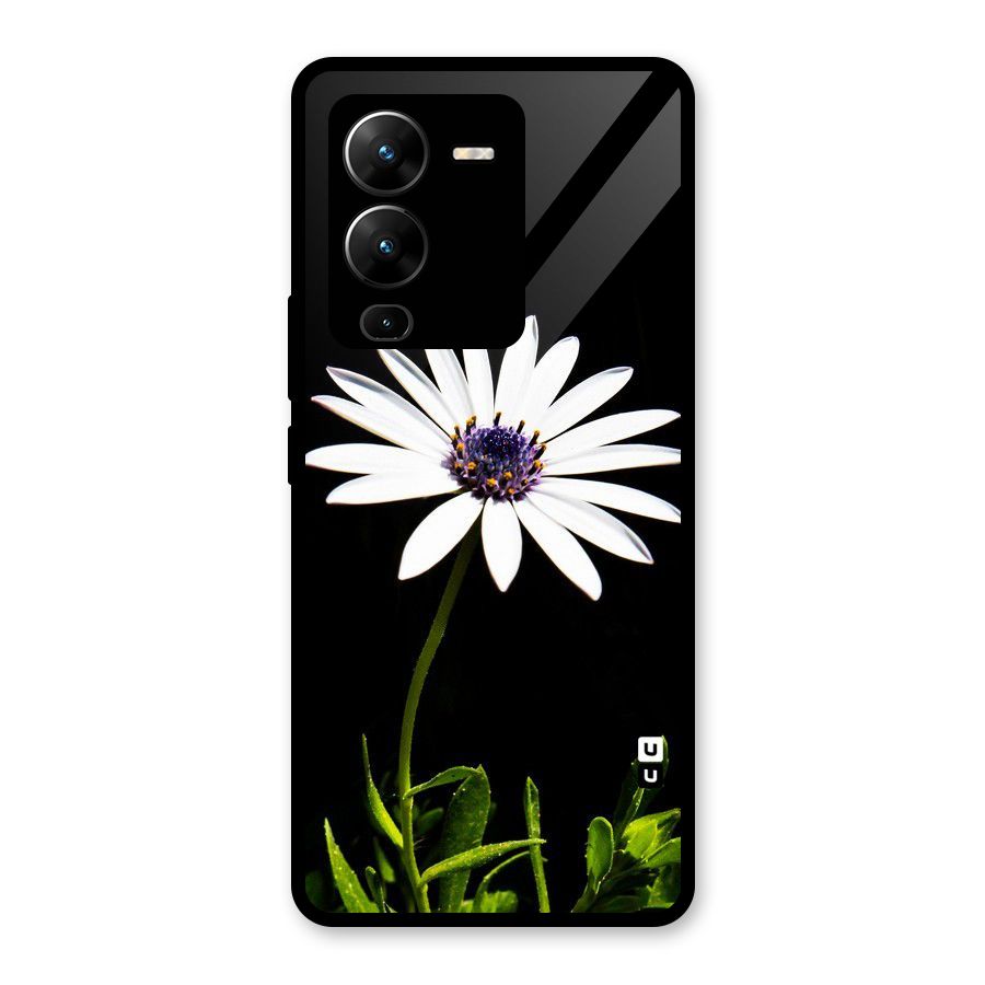 Flower White Spring Glass Back Case for Vivo V25 Pro