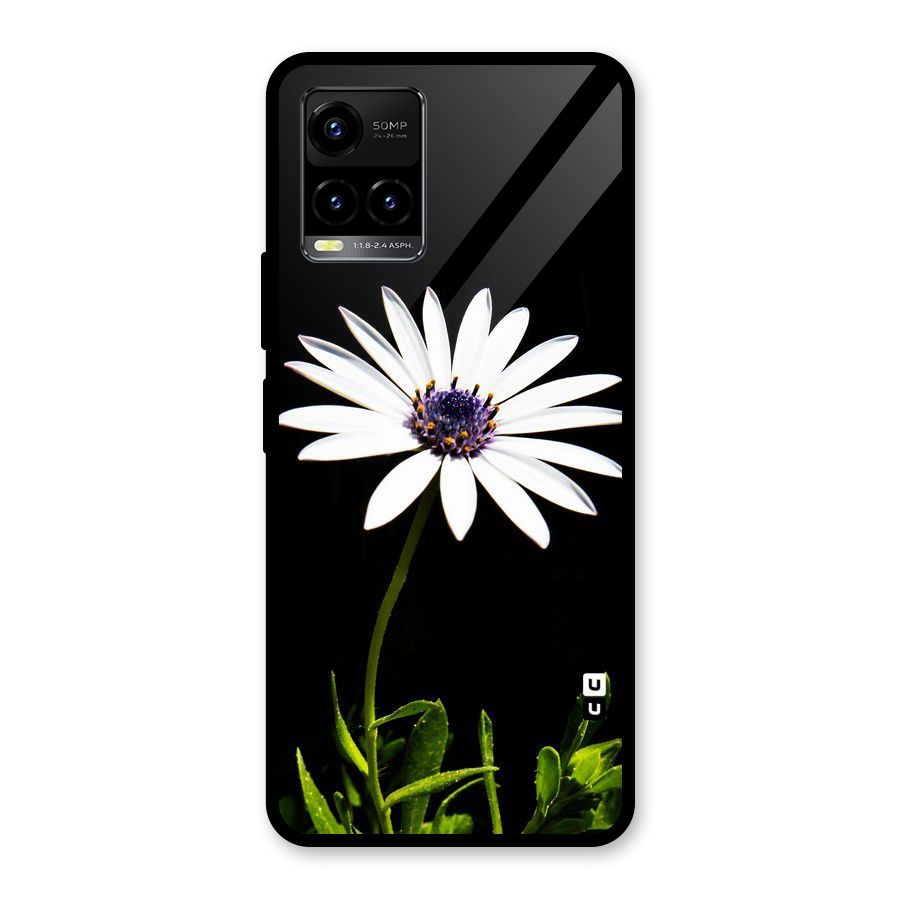 Flower White Spring Glass Back Case for Vivo Y21T
