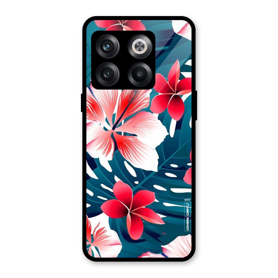 Flower design Glass Back Case for OnePlus 10T