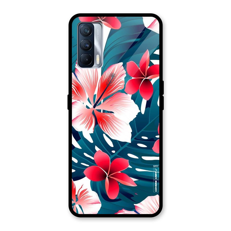 Flower design Glass Back Case for Realme X7