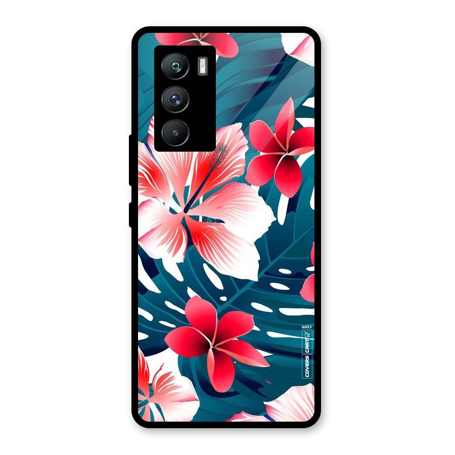 Flower design Glass Back Case for Vivo iQOO 9 SE