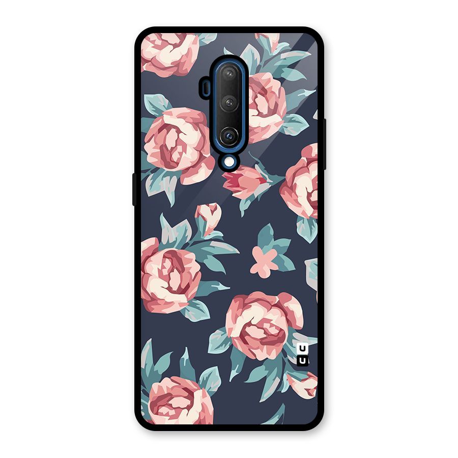 Flowers Painting Glass Back Case for OnePlus 7T Pro