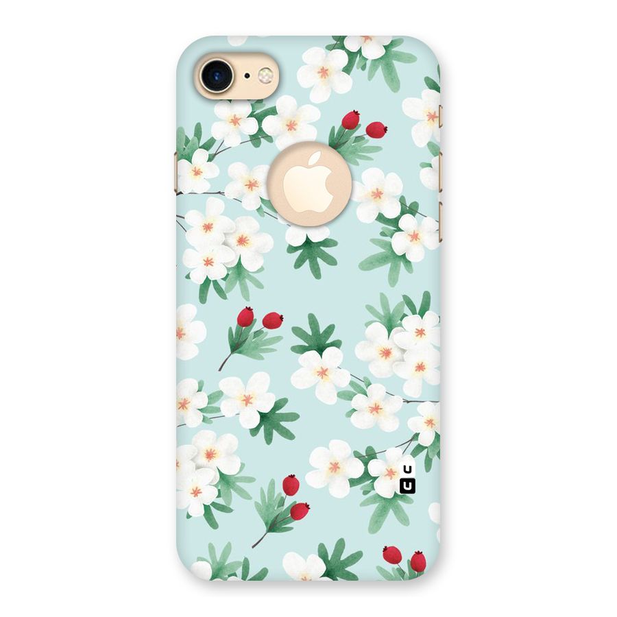 Flowers Pastel Back Case for iPhone 7 Logo Cut