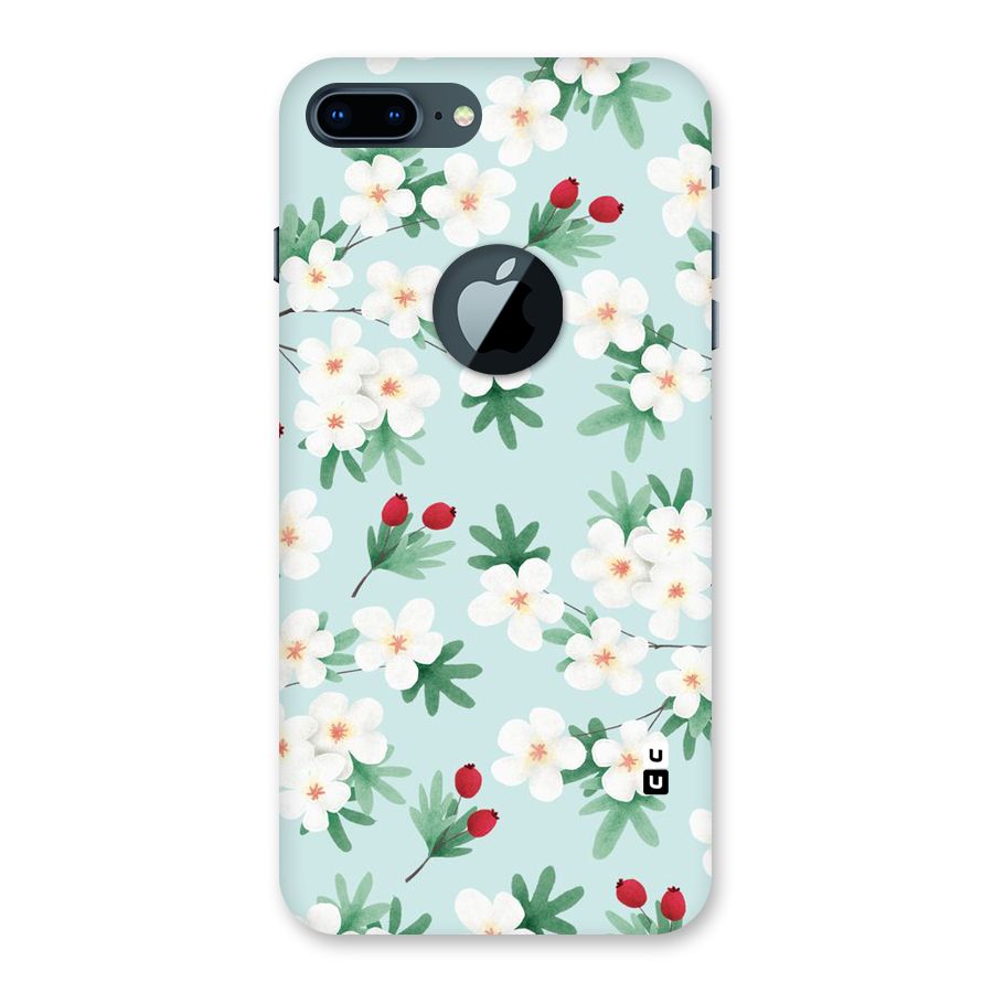 Flowers Pastel Back Case for iPhone 7 Plus Logo Cut