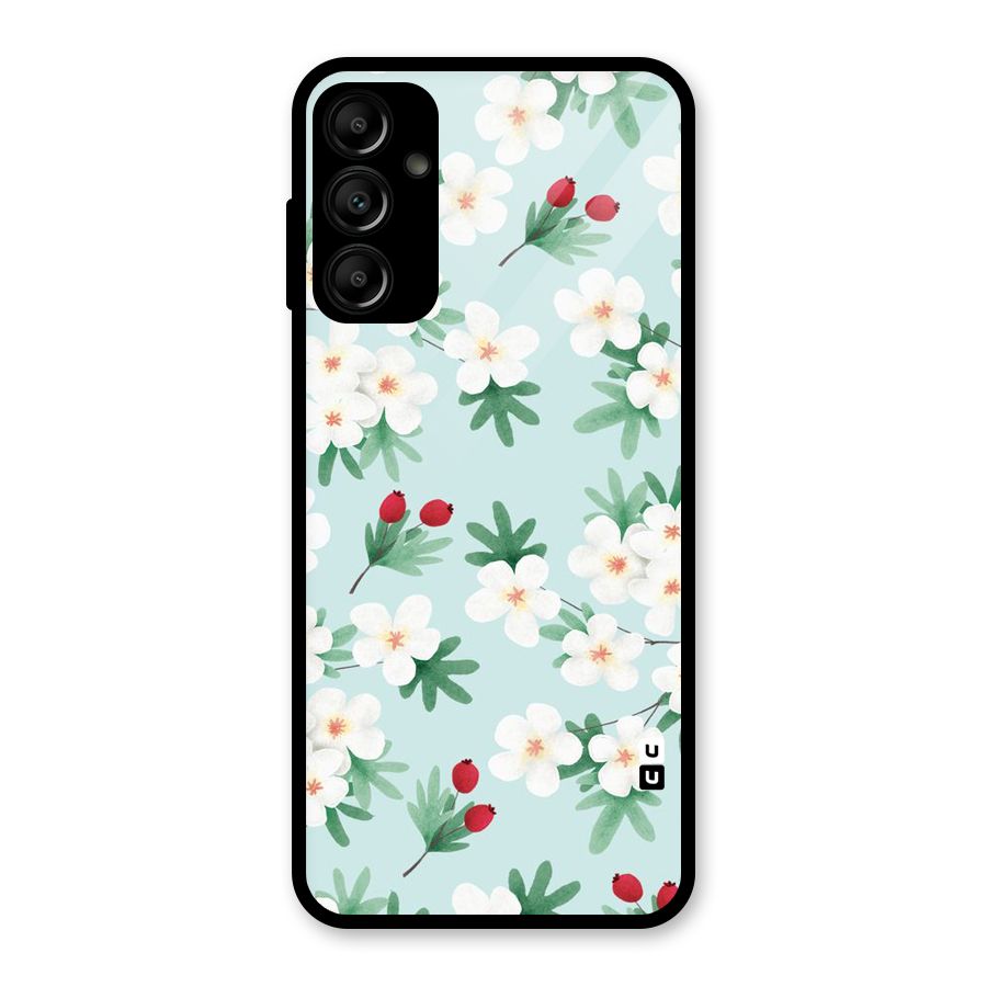 Flowers Pastel Glass Back Case for Galaxy A14 5G