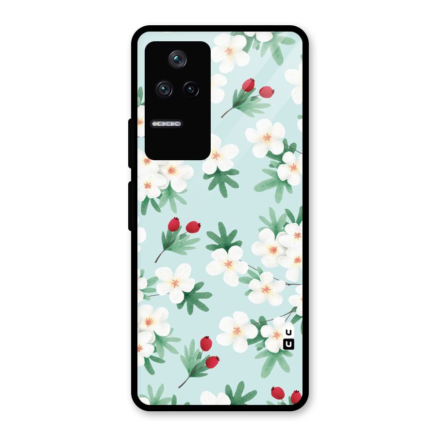 Flowers Pastel Glass Back Case for Poco F4 5G