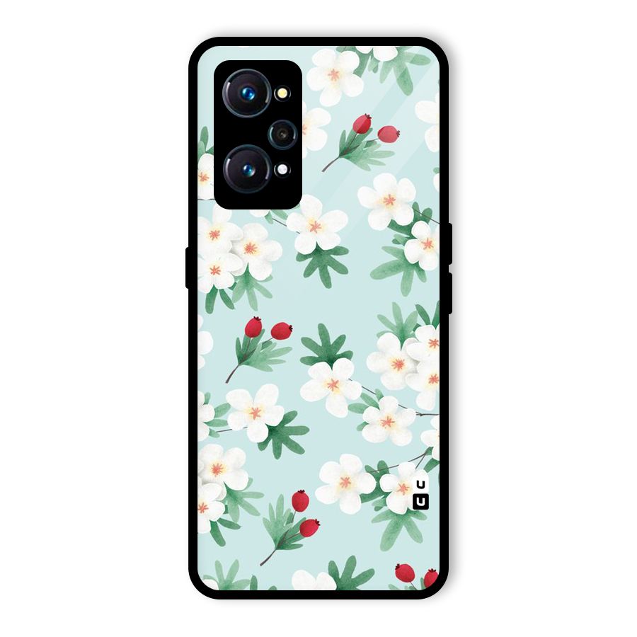 Flowers Pastel Glass Back Case for Realme GT 2