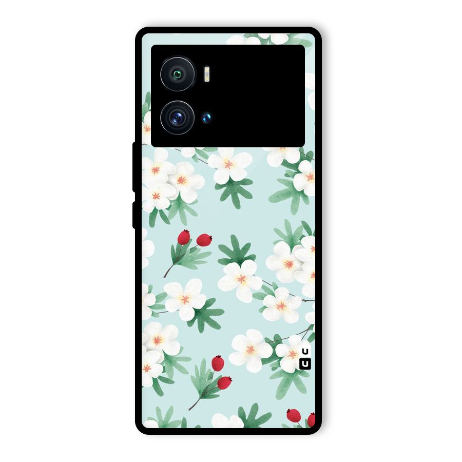 Flowers Pastel Glass Back Case for Vivo iQOO 9 Pro