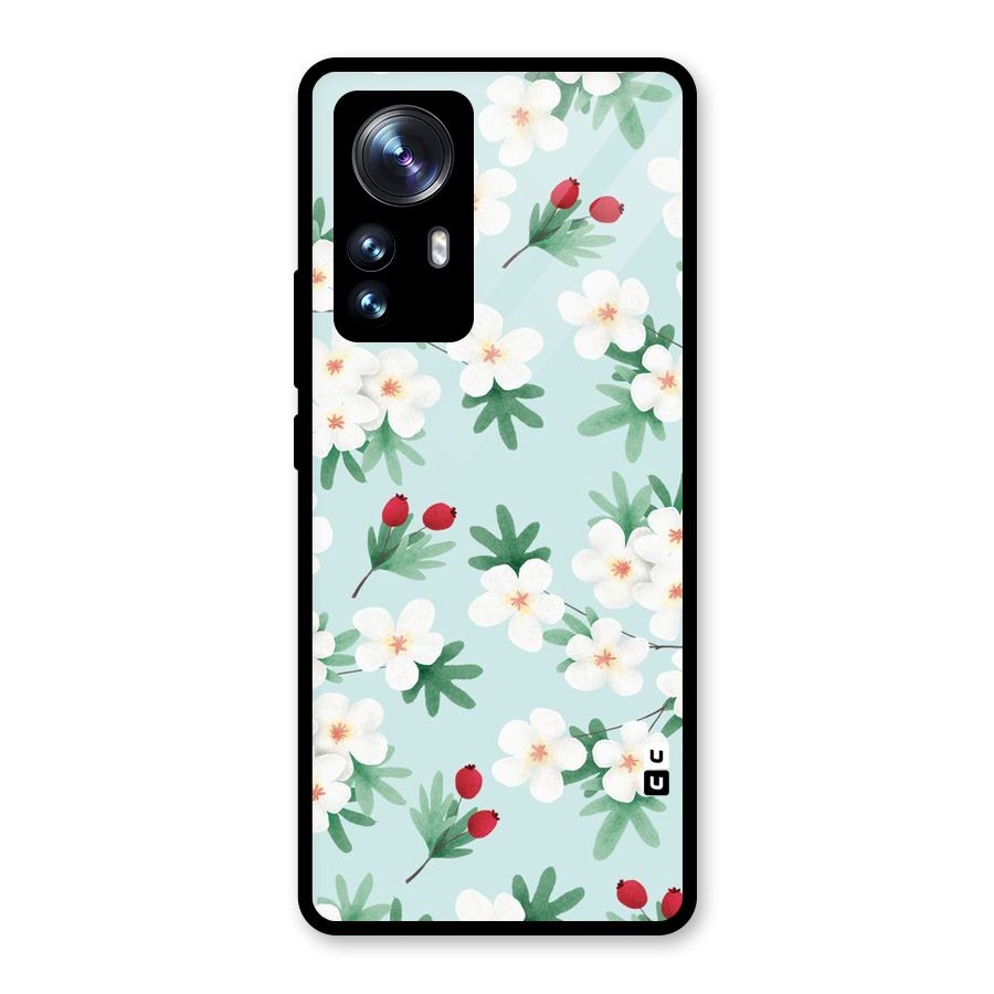Flowers Pastel Glass Back Case for Xiaomi 12 Pro