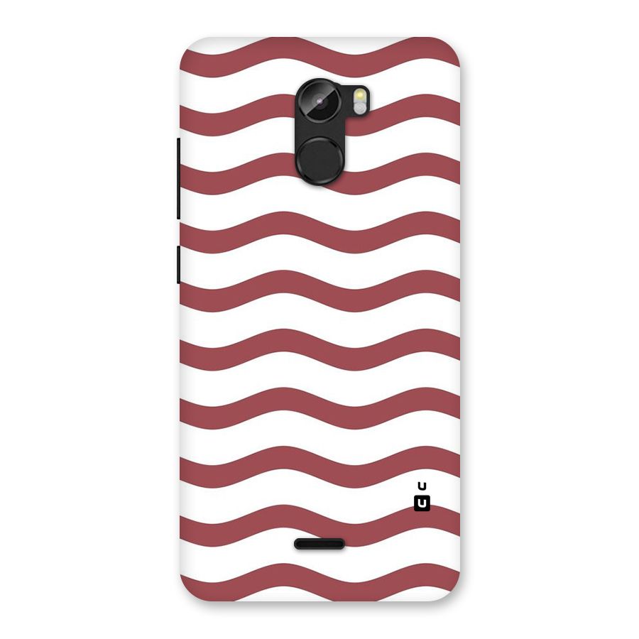 Flowing Stripes Red White Back Case for Gionee X1