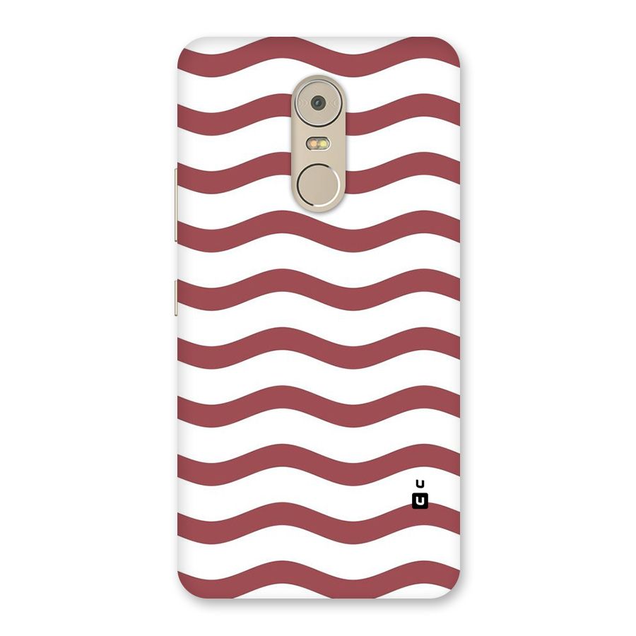 Flowing Stripes Red White Back Case for Lenovo K6 Note
