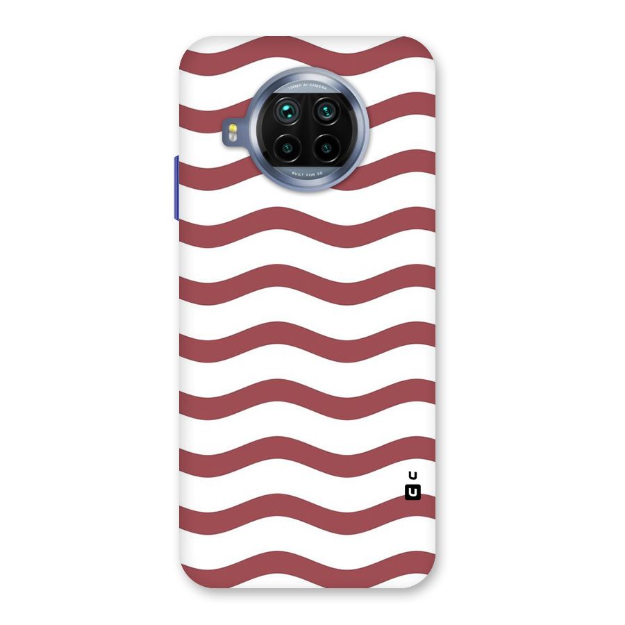 Flowing Stripes Red White Back Case for Mi 10i