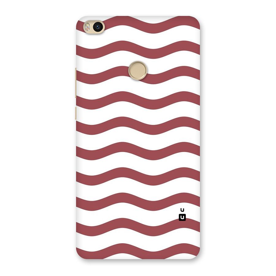 Flowing Stripes Red White Back Case for Mi Max 2