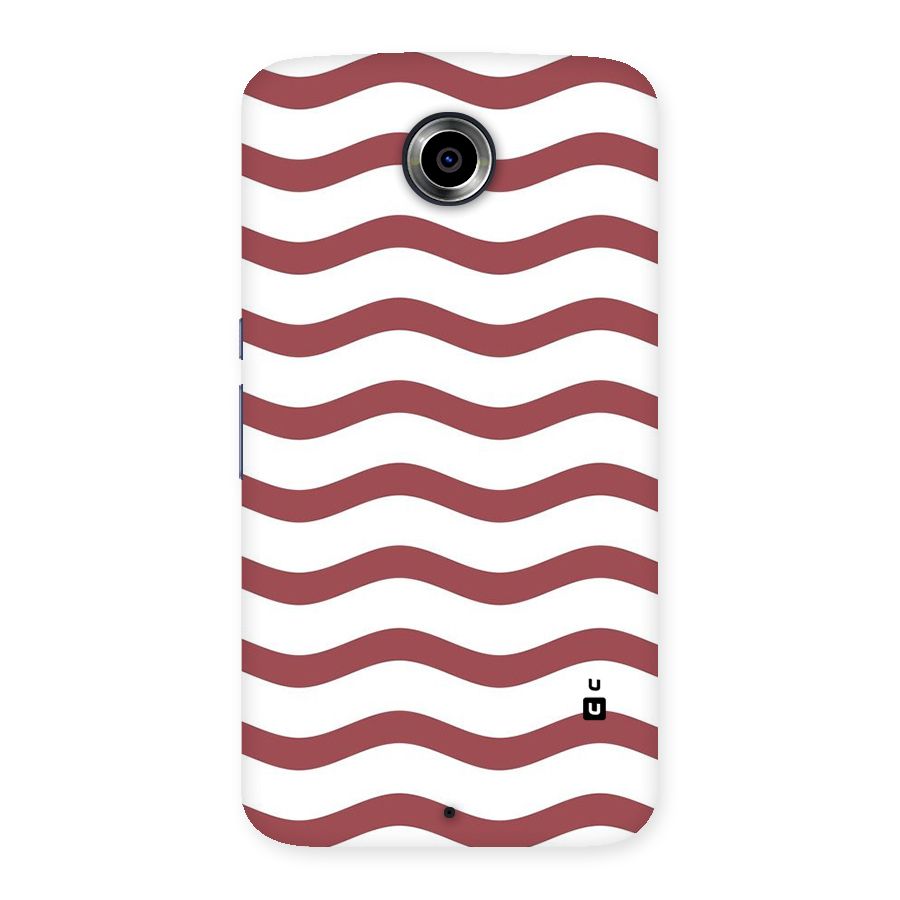 Flowing Stripes Red White Back Case for Nexsus 6