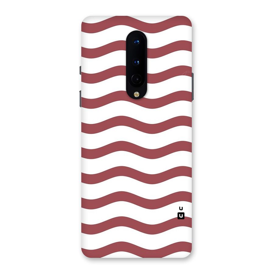 Flowing Stripes Red White Back Case for OnePlus 8