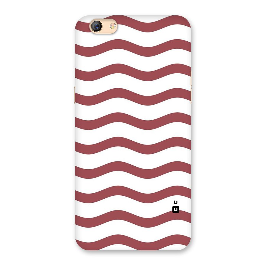 Flowing Stripes Red White Back Case for Oppo F3 Plus