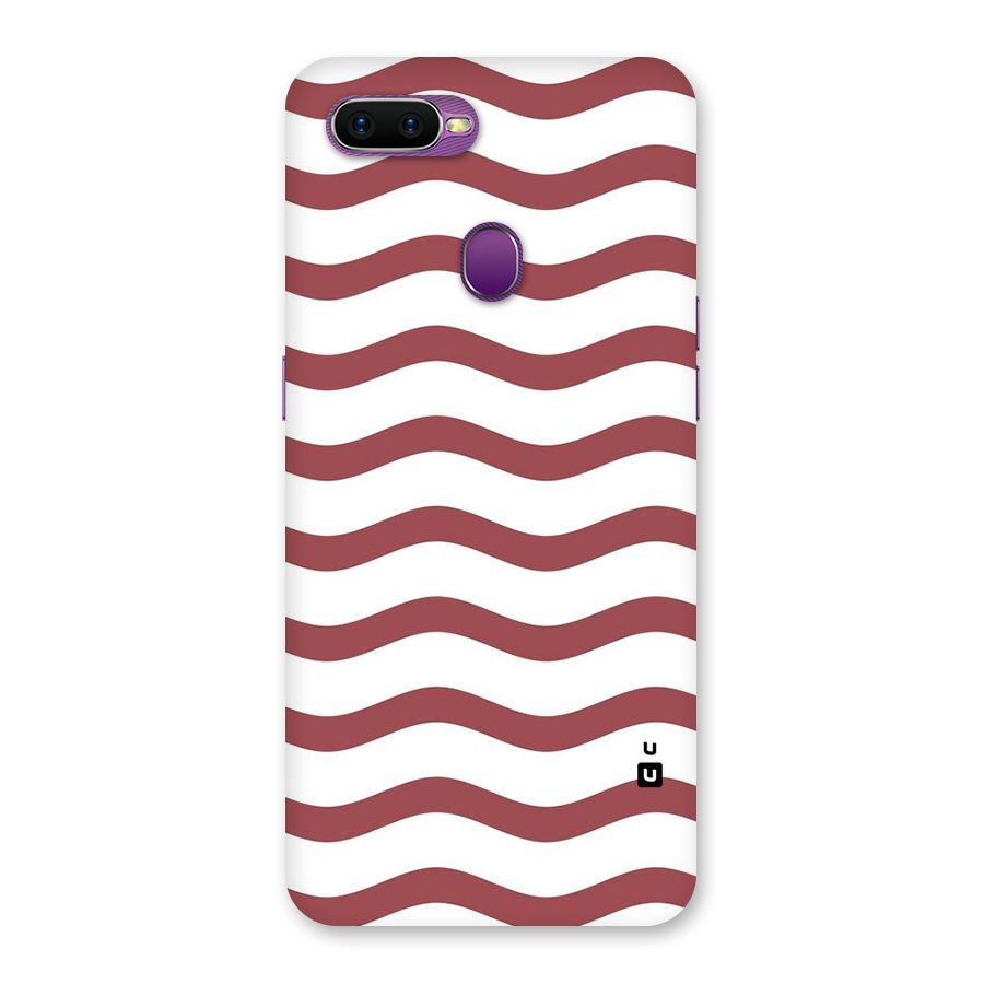 Flowing Stripes Red White Back Case for Oppo F9