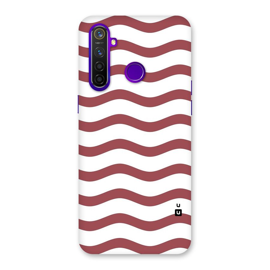 Flowing Stripes Red White Back Case for Realme 5 Pro