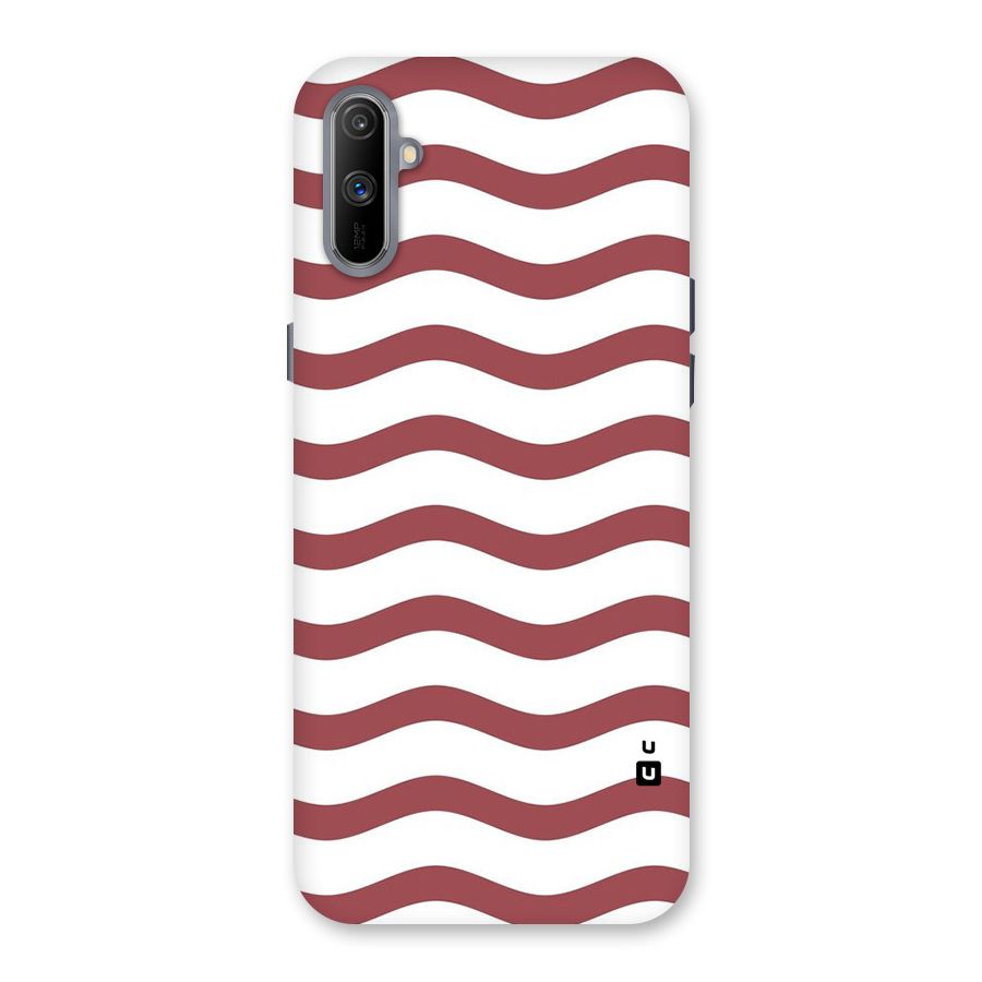 Flowing Stripes Red White Back Case for Realme C3
