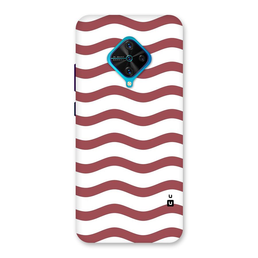 Flowing Stripes Red White Back Case for Vivo S1 Pro